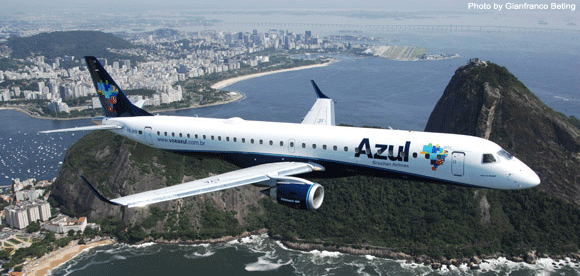 Avião da companhia aérea Azul