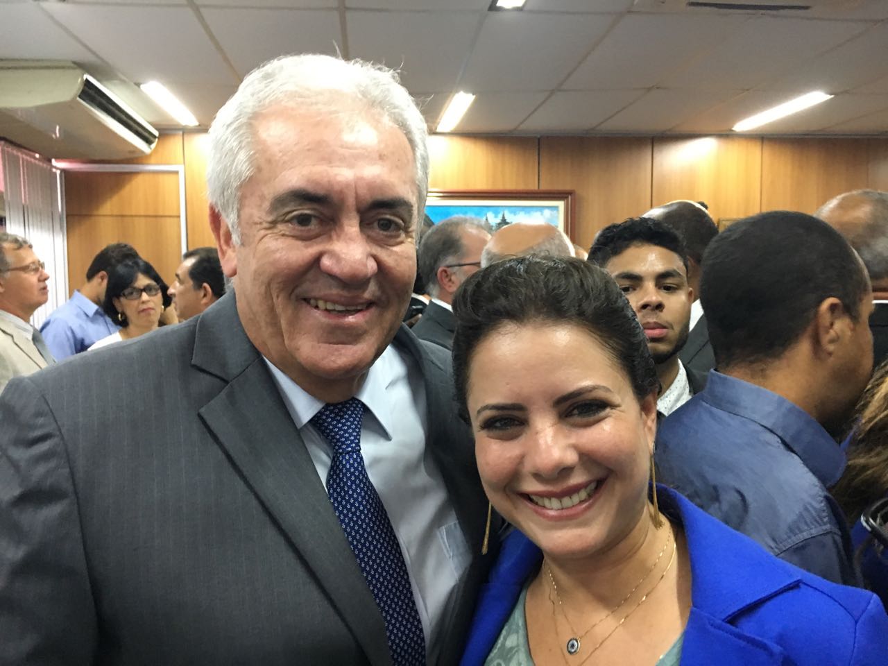 Otto Alencar, presidente do PSD na Bahia, e Mirela Macedo, que deixa a bancada de governo na Assembleia