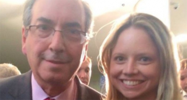 O ex-presidente da Câmara dos Deputados, Eduardo Cunha (MDB-RJ), e a filha Danielle Cunha 