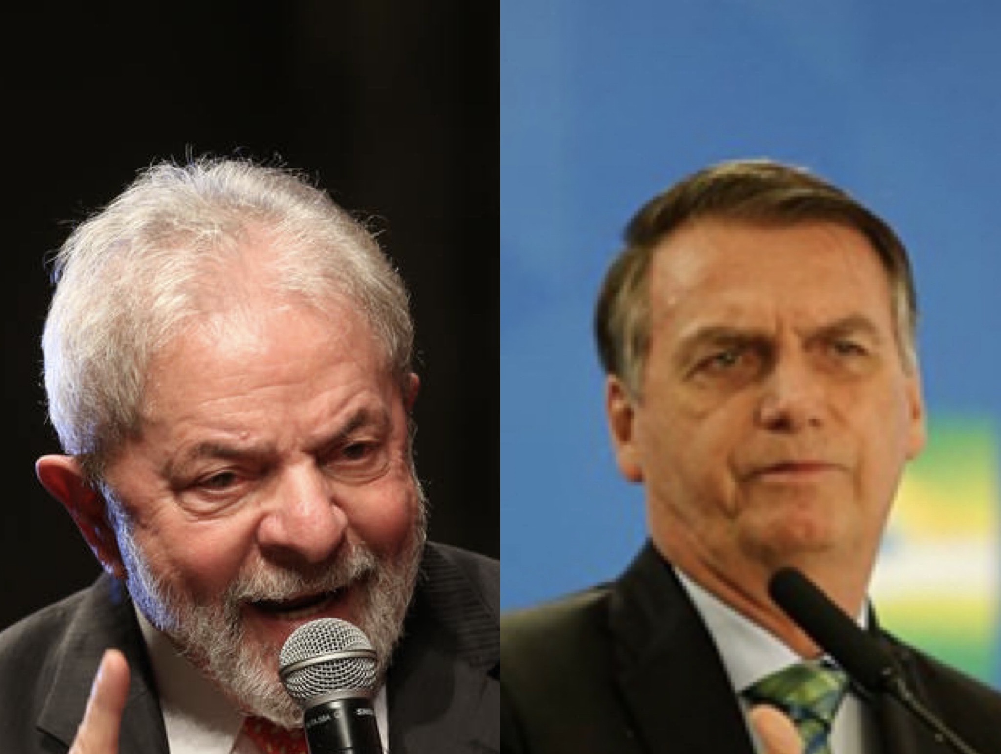 O ex-presidente Lula e o presidente Jair Bolsonaro