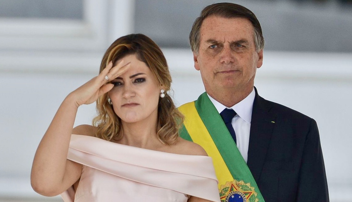 O presidente Jair Bolsonaro e a primeira-dama, Michelle Bolsonaro